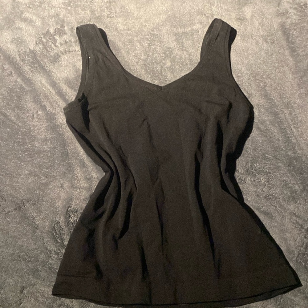 Plain black crop top tank top